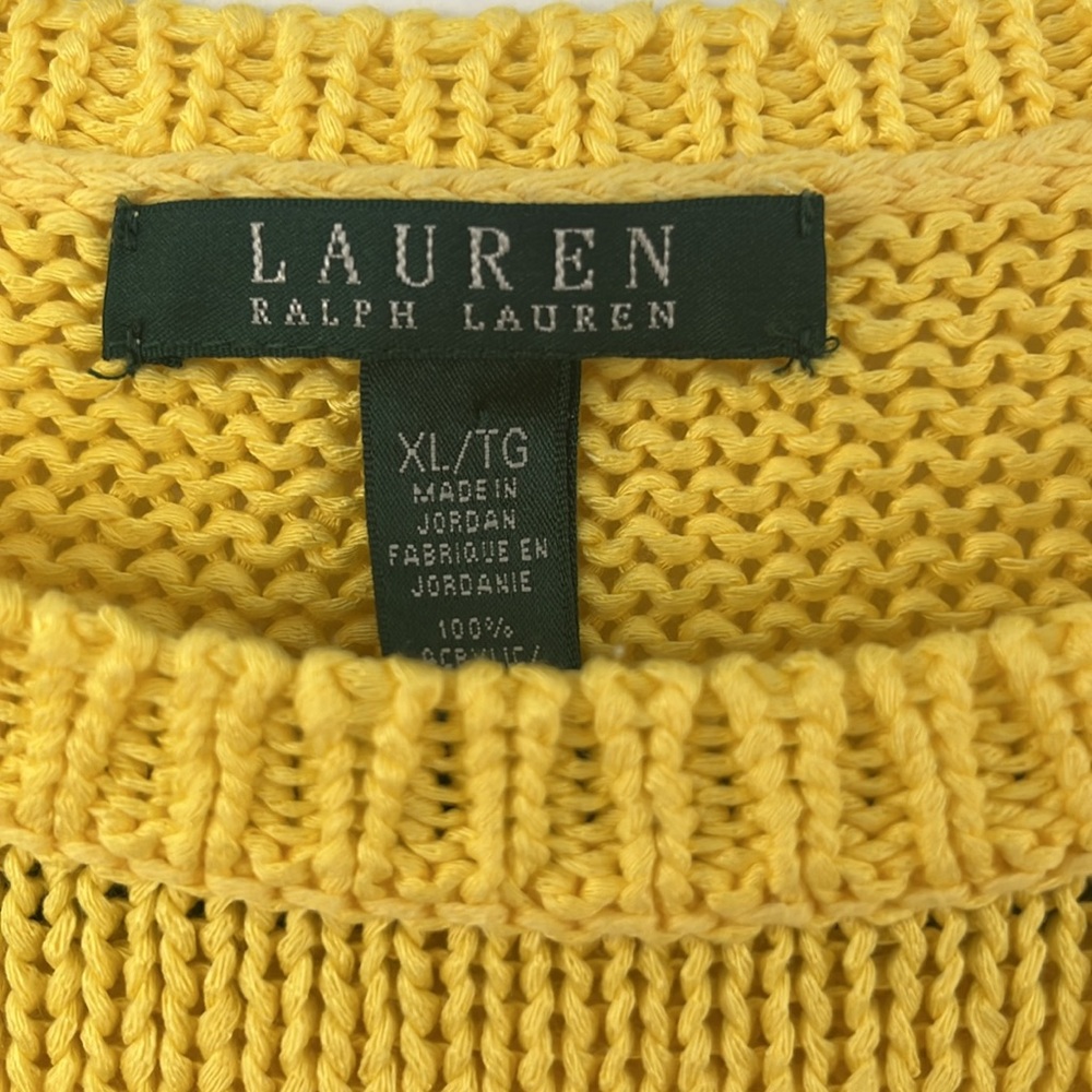 Beautiful Bright yellow Ralph Lauren sweater size XL